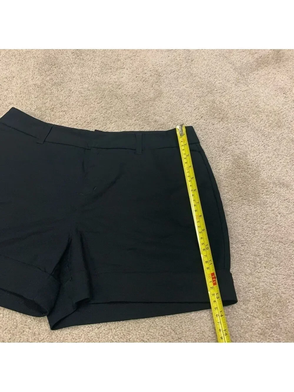 𝅺CATHERINE Malandrino Black cargo shorts belt loops pockets Sz 10
